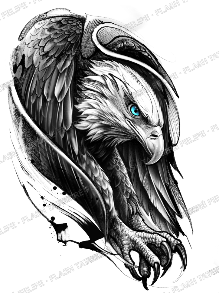 Desenho Águia BlackWork
